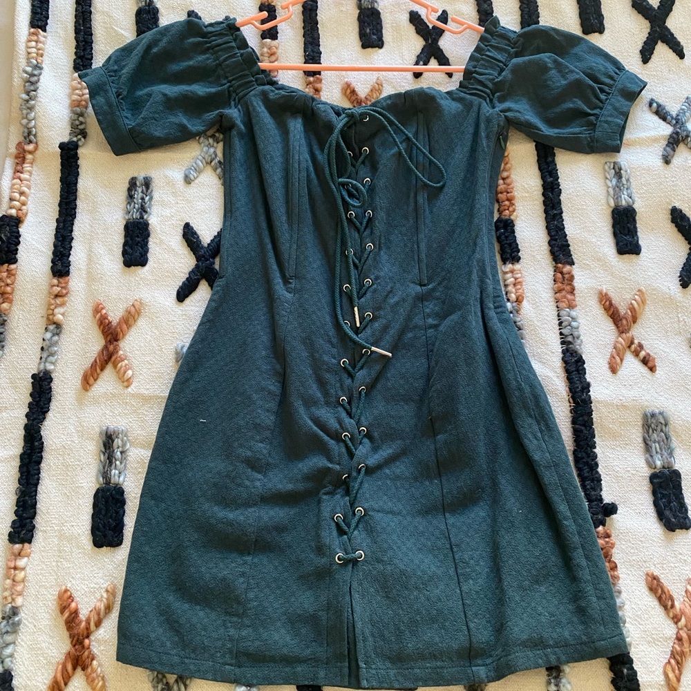Storia Lace Up Mini Dress